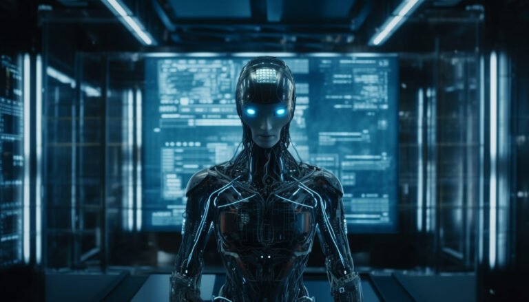 Artificial intelligence governance and risk management concept with global digital network visualization