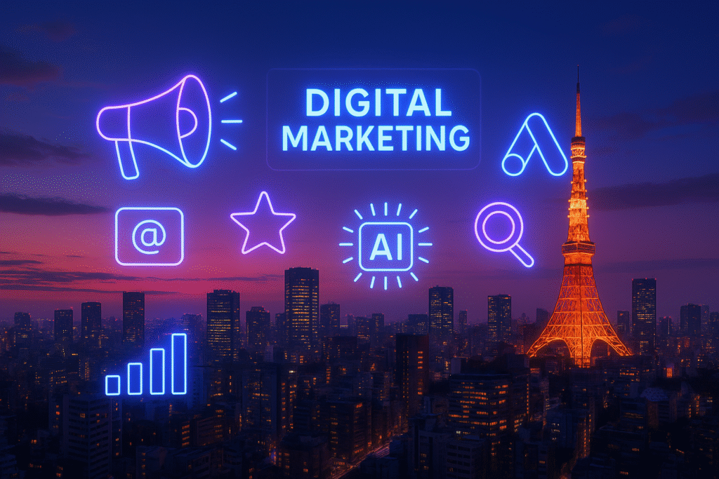 Tokyo skyline symbolizing Japan’s digital marketing growth