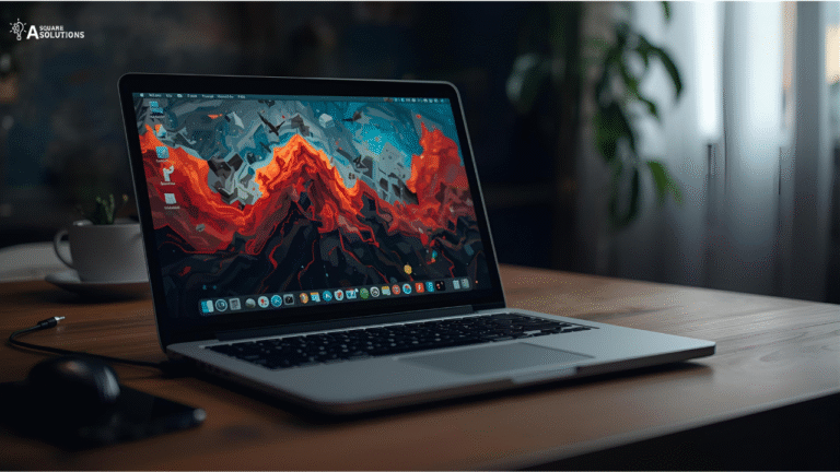 Person starting a blog on laptop