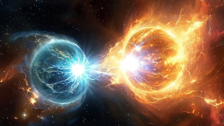 Two neutron stars spiraling toward collision and emitting gravitational waves detected by observatories