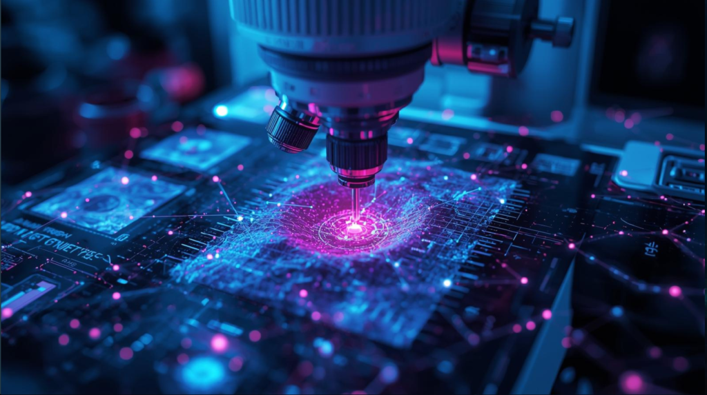 AI microscopic surface detection analyzing micro-scale surface textures using computer vision