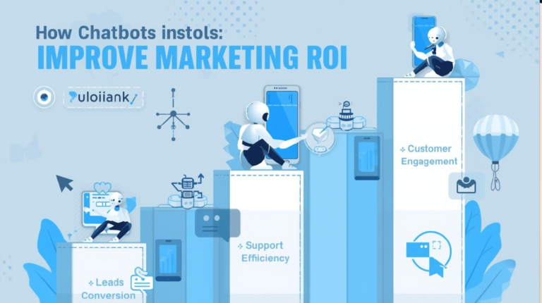 Graph showing chatbot impact on engagement, lead conversion, and customer support efficiency