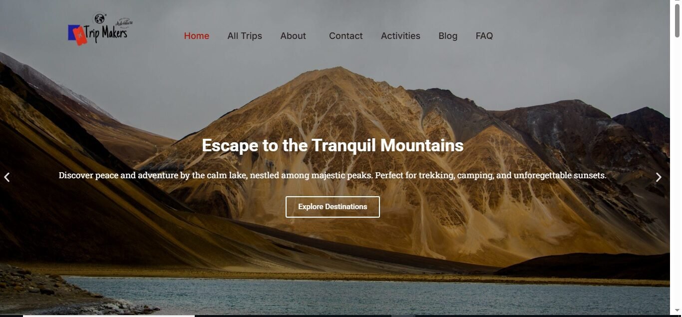 Tripmakers.in travel platform rebuild — WordPress travel website development case study