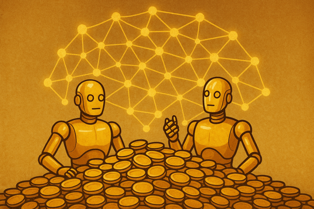 AI gold rush concept illustration