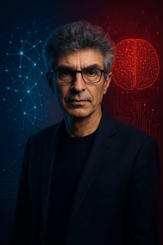 Yoshua Bengio discussing AI safety concerns and Big Tech influence.