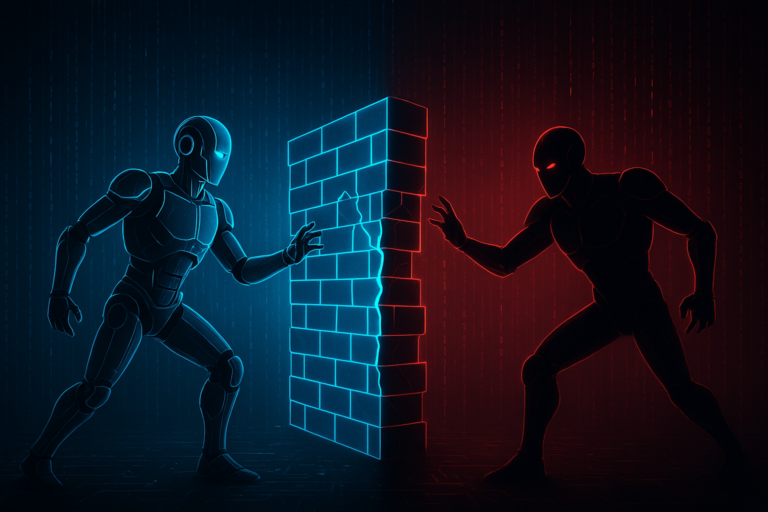 AI agents cybersecurity double-agent attack surface diagram