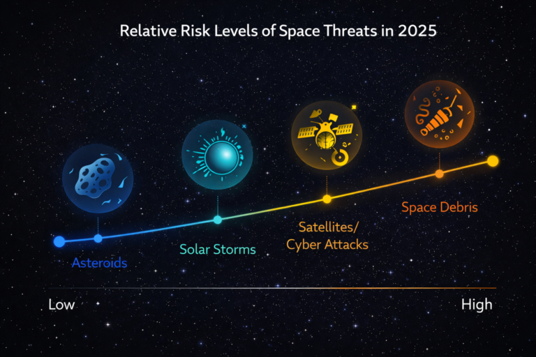 Comparison of major dangerous space discoveries in 2025