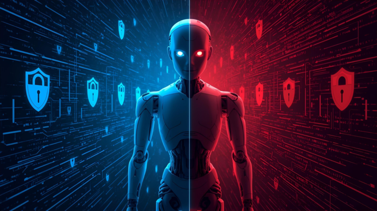 AI agents cybersecurity double-agent threat visual