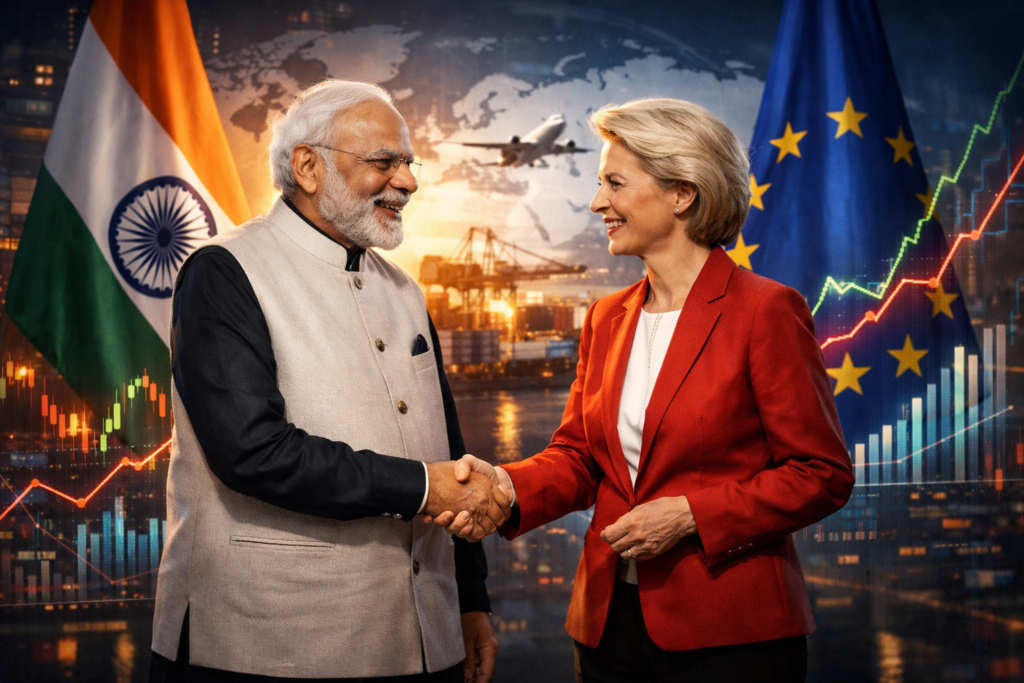 Narendra Modi and Ursula von der Leyen announce historic India EU trade deal 2026