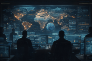 Claude AI military use illustration showing AI and defense intelligence analysis