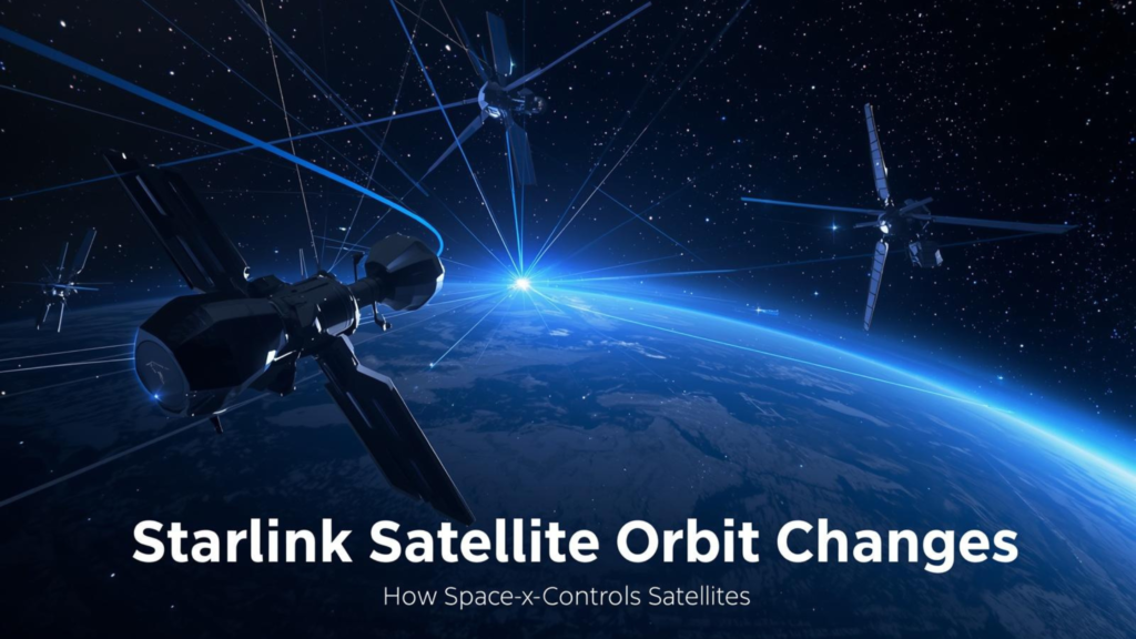 Starlink satellites changing orbit around Earth for global internet coverage