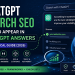 ChatGPT Search SEO guide explaining how websites appear in ChatGPT answers and AI search results