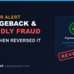 Warning graphic about chargeback and friendly-fraud scams targeting online sellers