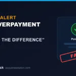Warning graphic about the overpayment refund-the-difference scam