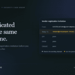 Editorial graphic of an email header card where From, SPF, DKIM and DMARC show pass but the Reply-To address points to a procurement-branded example domain, beside the headline Authenticated is not the same as genuine.